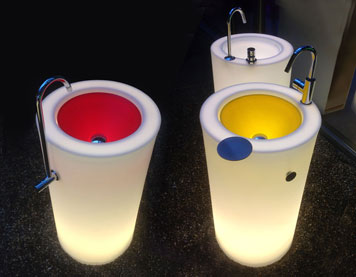 Integrated mixers and faucets